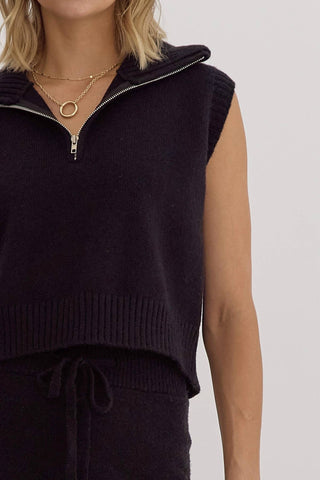 Entro - Knit Half Zip Top