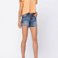 Judy Blue - Mid Rise Half Cuffed Jean Shorts