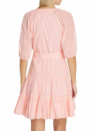 Veronica Beard - Dewey Tiered Cotton Button-up Tie Waist Dress