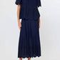 Current Air - Pleated Eyelet Midi Skirt