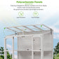 TOPMAX 78-Inch Wooden Greenhouse with Skylights and Folding Shelves