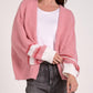 Elan - Varsity Open Front Sweater Cardigan