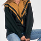 Elan - Chevron Quarter Zip Sweater