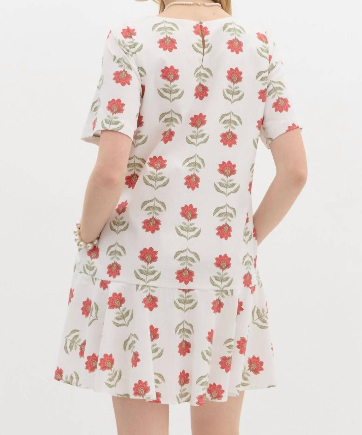 Entro - Marilyn Poppy Drop Waist Mini Dress