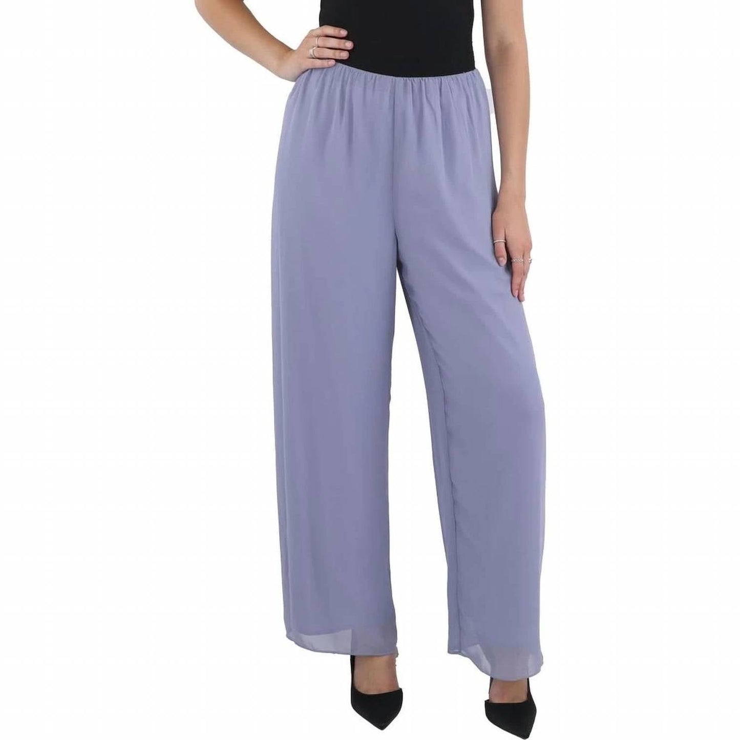 Alex Evenings - Straight Leg Chiffon Pant