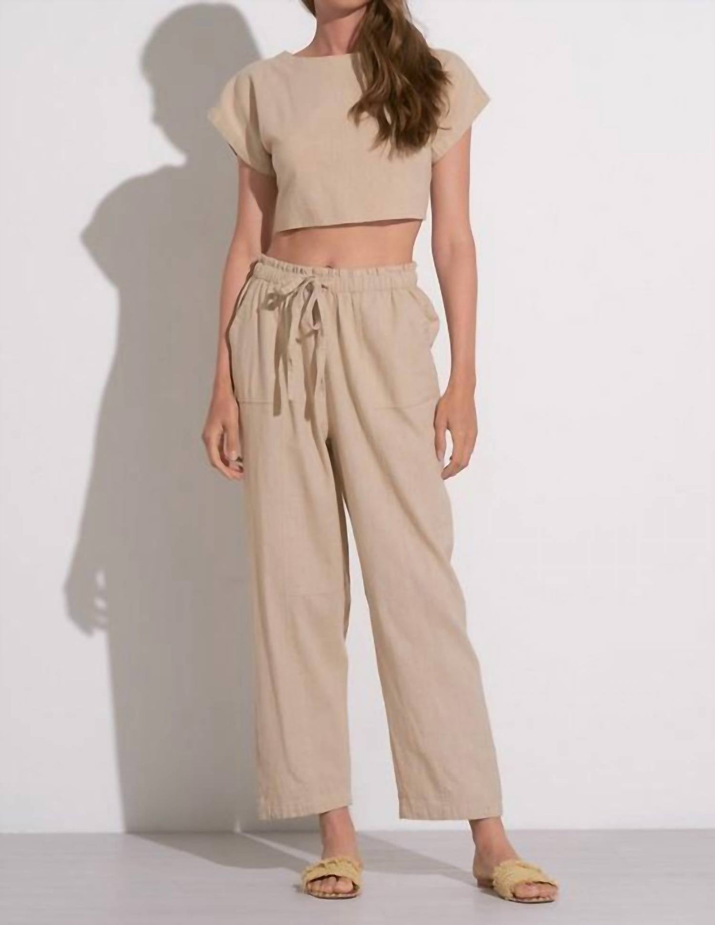 Elan - Liora Linen Drawstring Pants