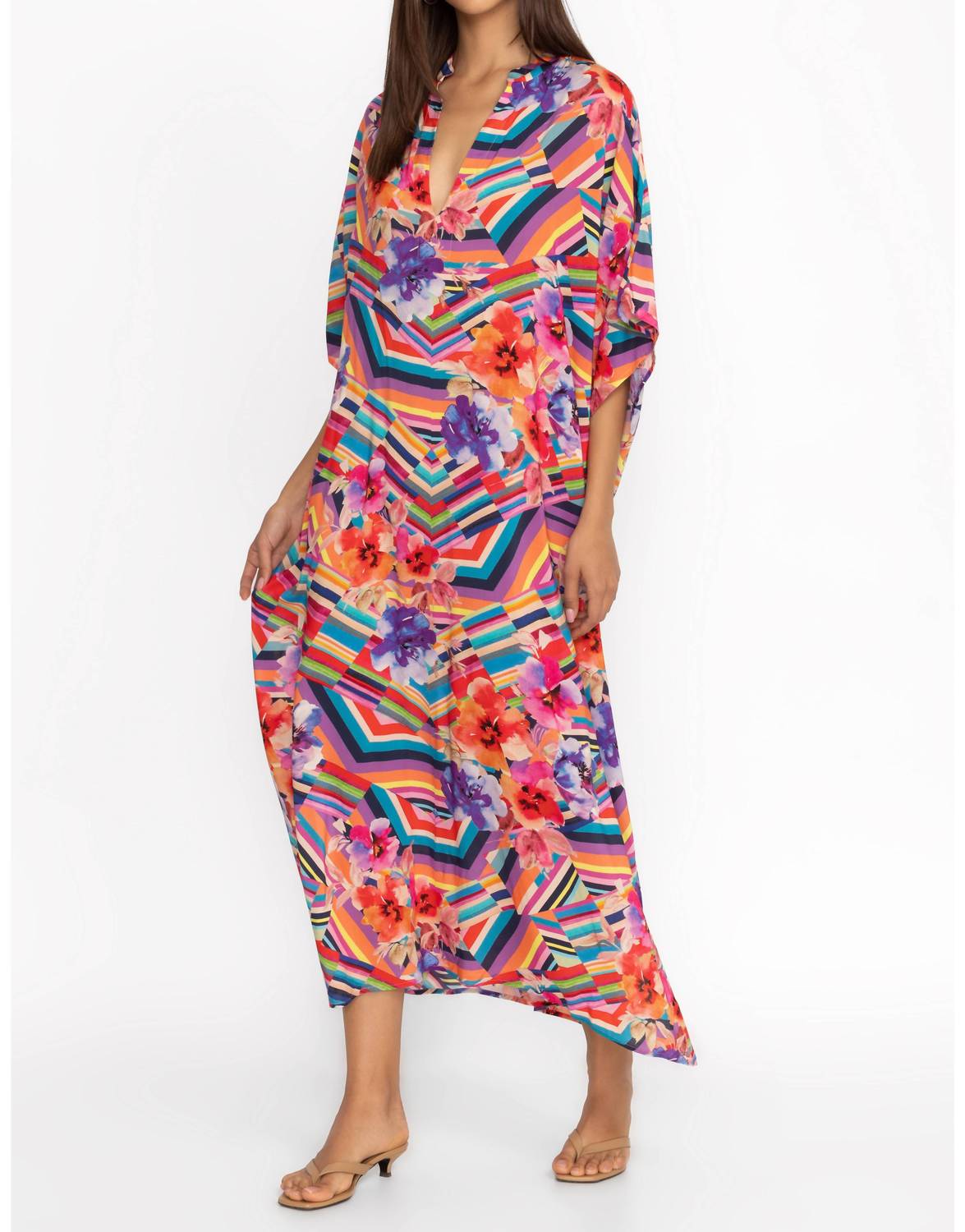 Johnny Was - SUMMER STRIPES MAXI KAFTAN