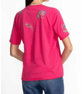 Johnny Was - KARIME RAW HEM V‑NECK TEE