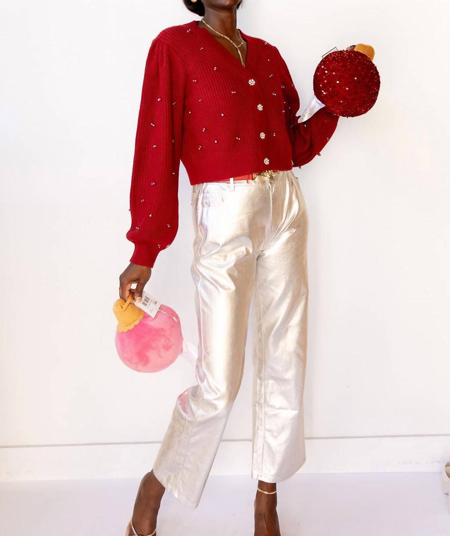Astr - Delsie Long Sleeve V-neck Cardigan