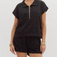 Entro - Ribbed High Waisted Shorts