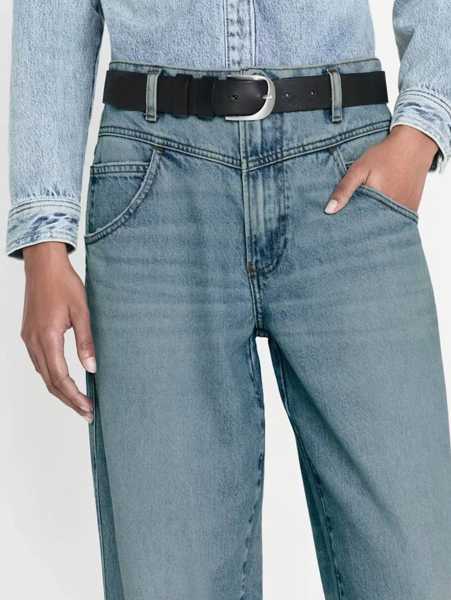 Frame - 90's Utility Loose Straight High Rise Jean