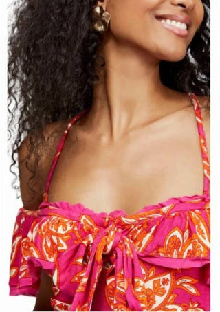 Free People - Cha Cha Cold Shoulder Flounce Top