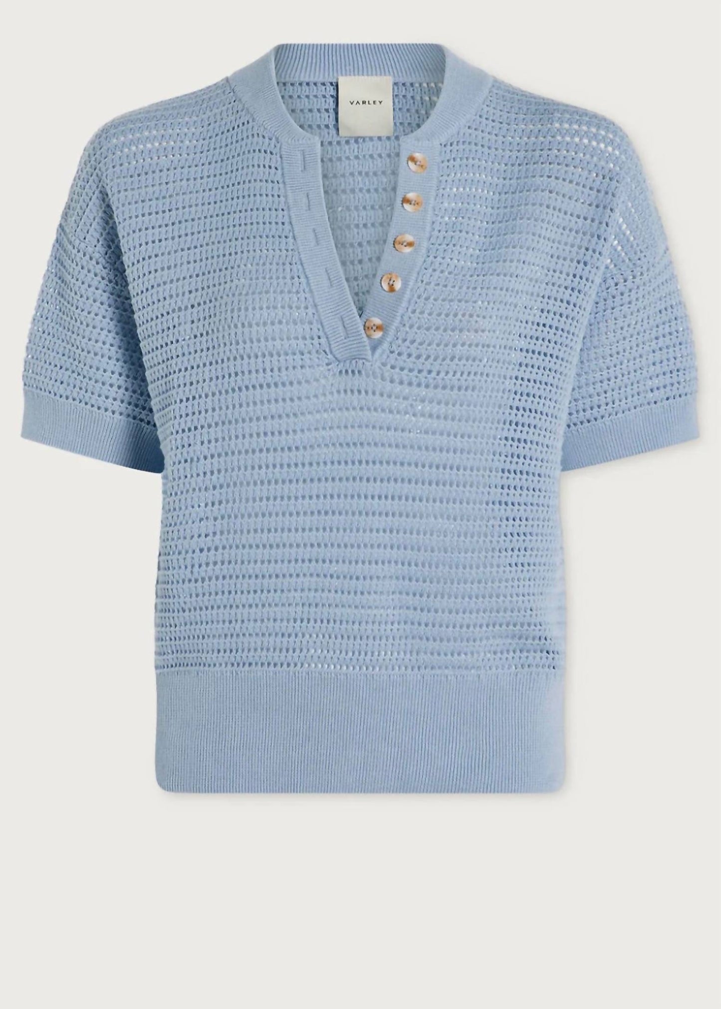 Varley - Callie V-neck Short Sleeve Knit Top