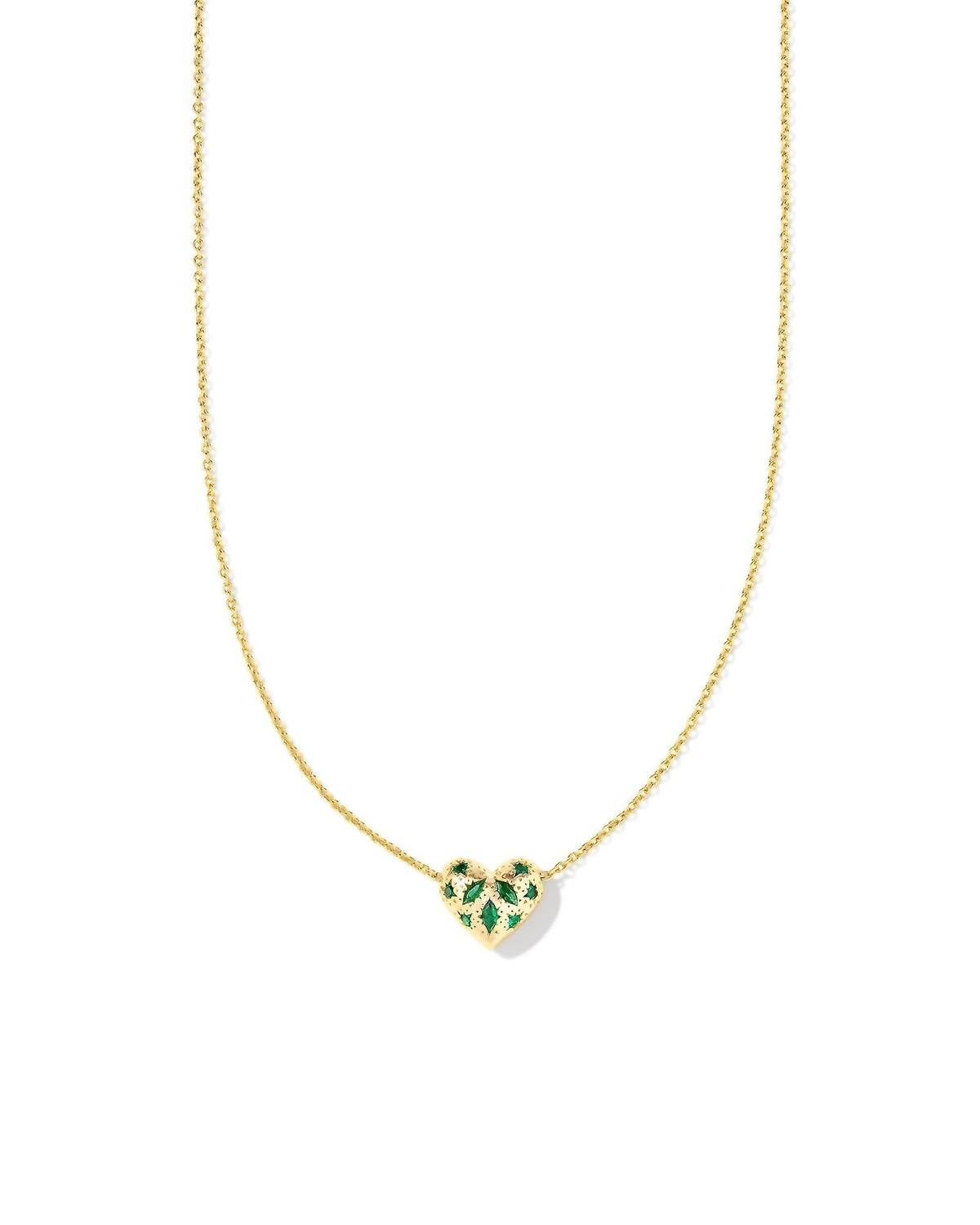 Kendra Scott - Woman's Holland Gold Heart Short Pendant Necklace