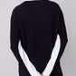 Charlie B - Raglan Sleeve Sweater with Color Block Side Cable Design