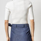 Lilla P - Women's Ruffle Mock Neck Top