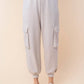 White Birch - High Waisted Solid Knit Cargo Pants