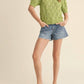 &Merci - embroidered flower short sleeve sweater