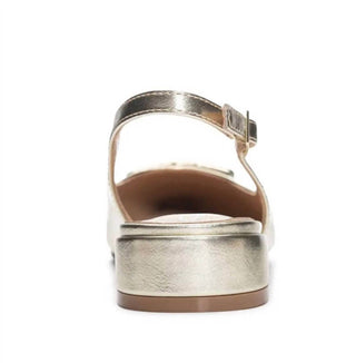 Chinese Laundry - Women's Metallic Buckle Flat Slide
