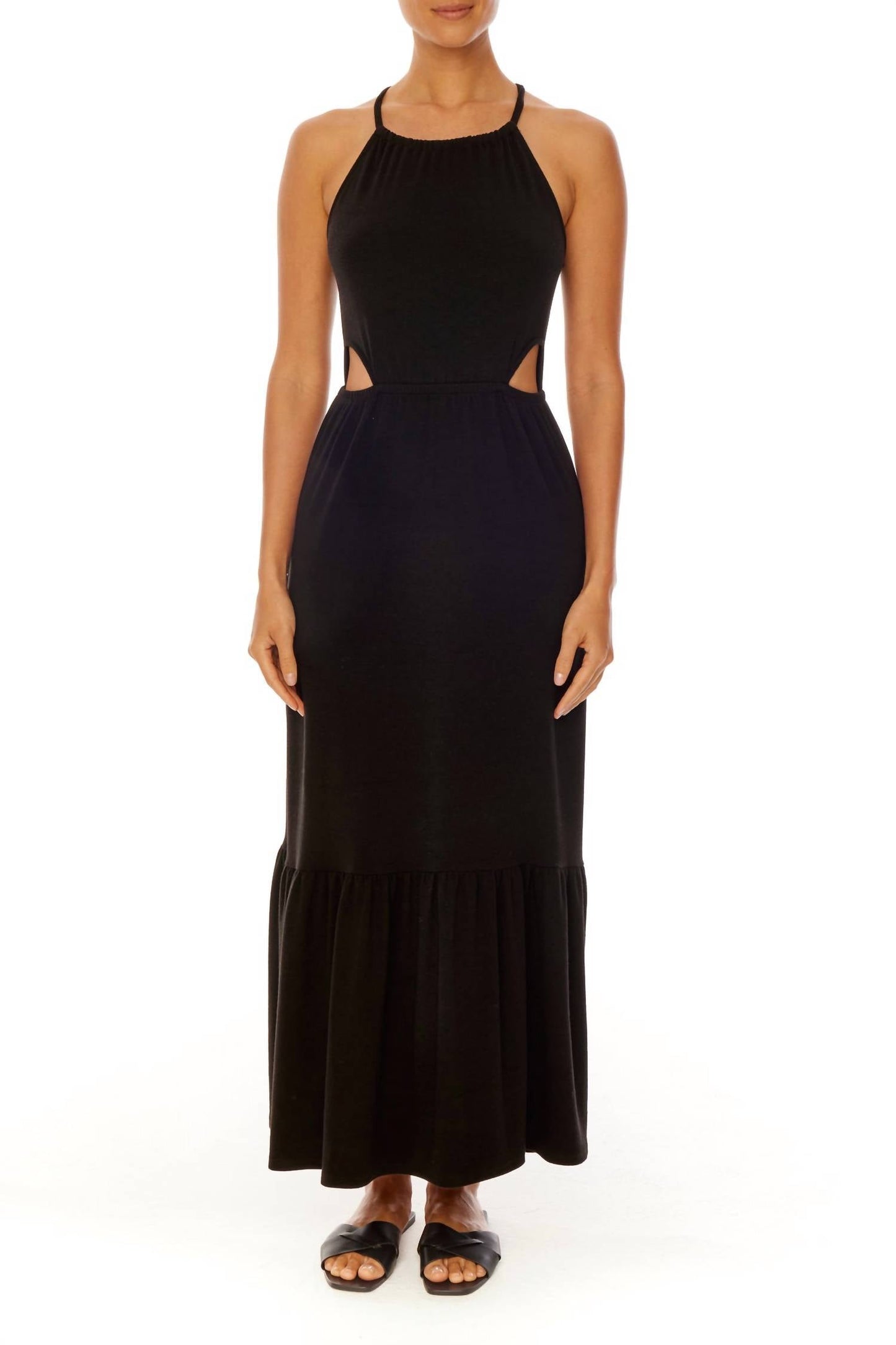 Lblc The Label - Heather High Neck Cut Out Maxi Dress