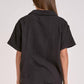 Elan - Short Sleeve V-neck Gauze Top