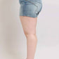 Trendsi - Judy Blue Full Size High Waist Star Seam Detail Denim Shorts Plus Size