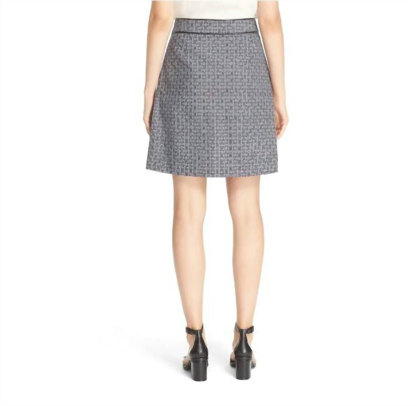 Tory Burch - Chaumont Logo Print Tweed A-line Mini Skirt