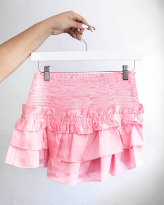 Day + Moon - Smocked Waist Ruffle Mini Skirt