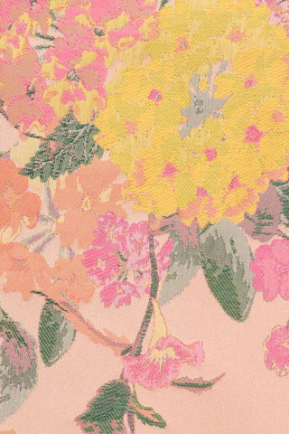 Adrianna Papell - Spaghetti Strap Box Pleat Floral Jacquard Dress