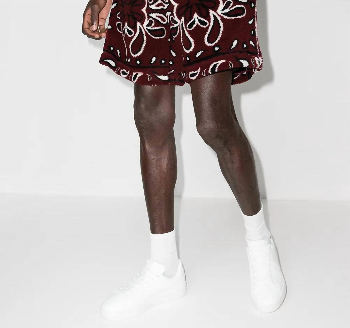 Amiri - Printed Bandana Fleece Track Shorts