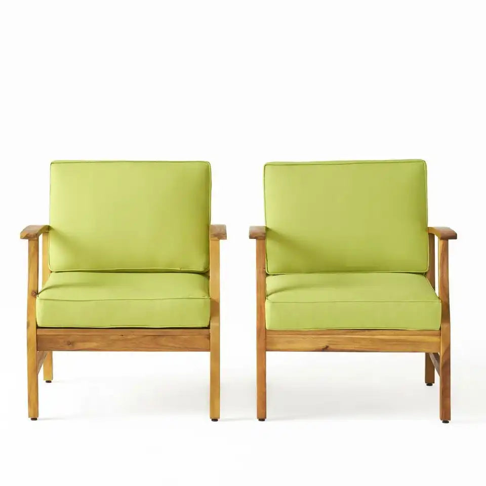 Perla Contemporary Club Chair with Water-Resistant Cushion