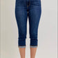 Judy Blue - High Waist Capri with single cuff