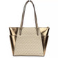 Michael Kors - Women's Charlotte Leather Top Zip Tote Bag Purse Large
