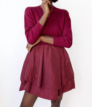 Baevely By Wellmade - Mary 3/4 Sleeve Mini Sweater Dress