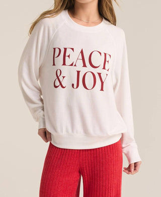 Z Supply - Cassie Peace and Joy Raglan Long Sleeve Top