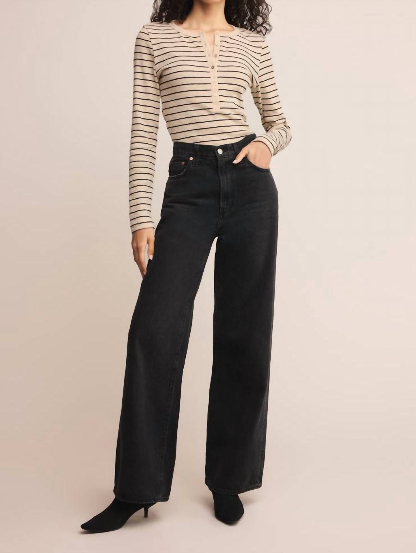 Z Supply - Eve Stripe Henley Long Sleeve Top