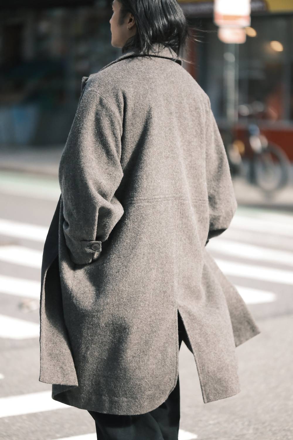 7115 By Szeki - Cuffed Wool Coat