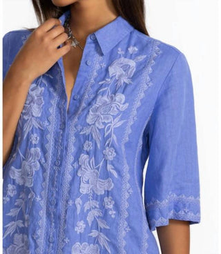 Johnny Was - KIMONO SLEEVE LINEN SHIRT DRESS CAMILLE