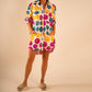 Care Tucker - Preslie Poplin Shirt Dress - All Over Smiley
