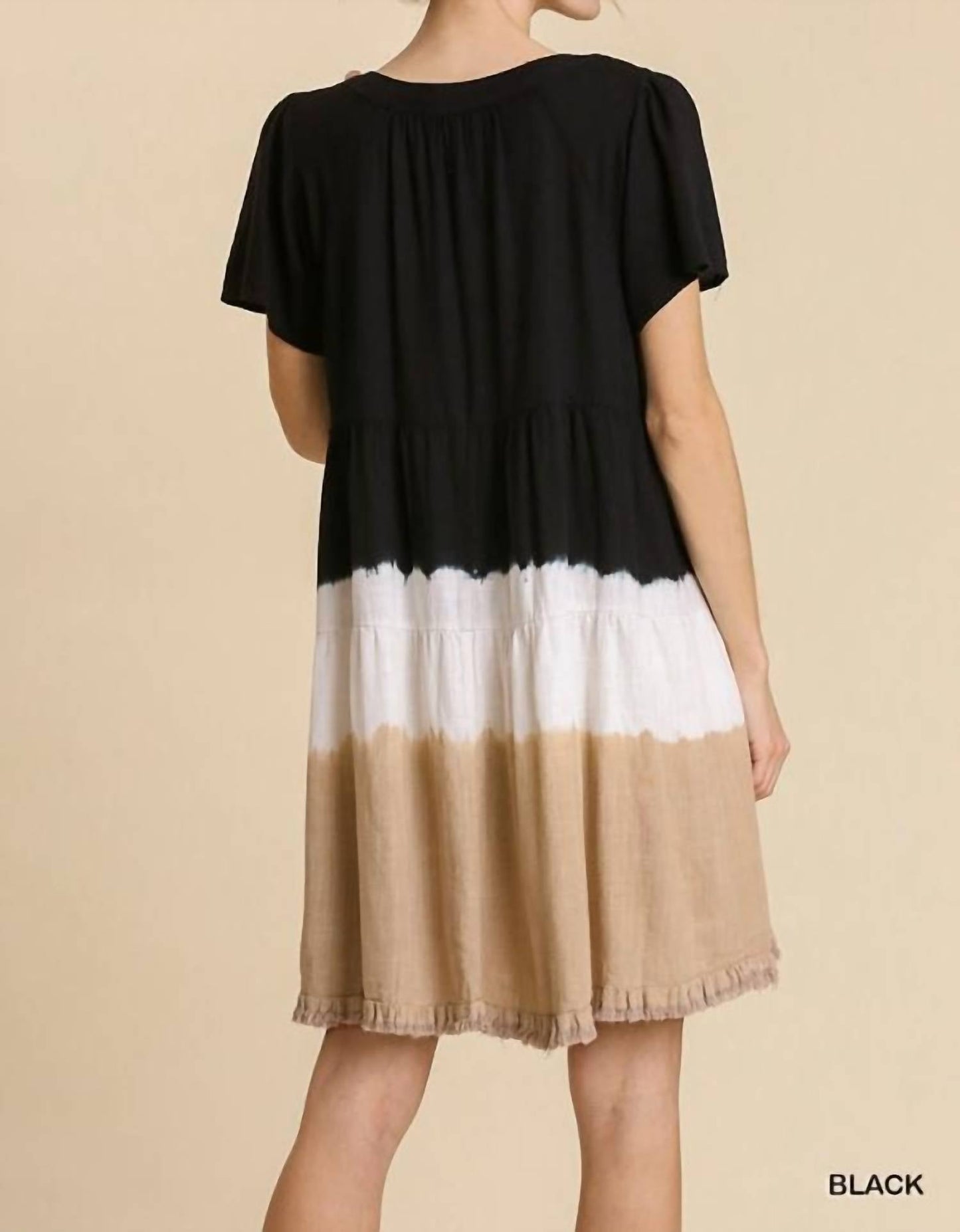 Umgee - Dip Dye Color Block Dress