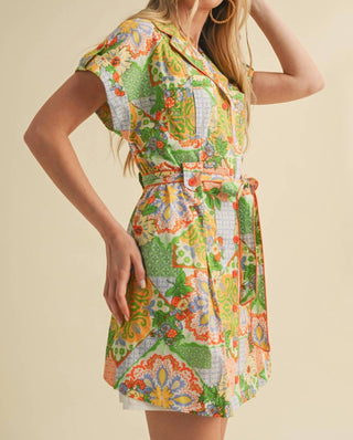 &Merci - Patchwork Button Down Mini Dress