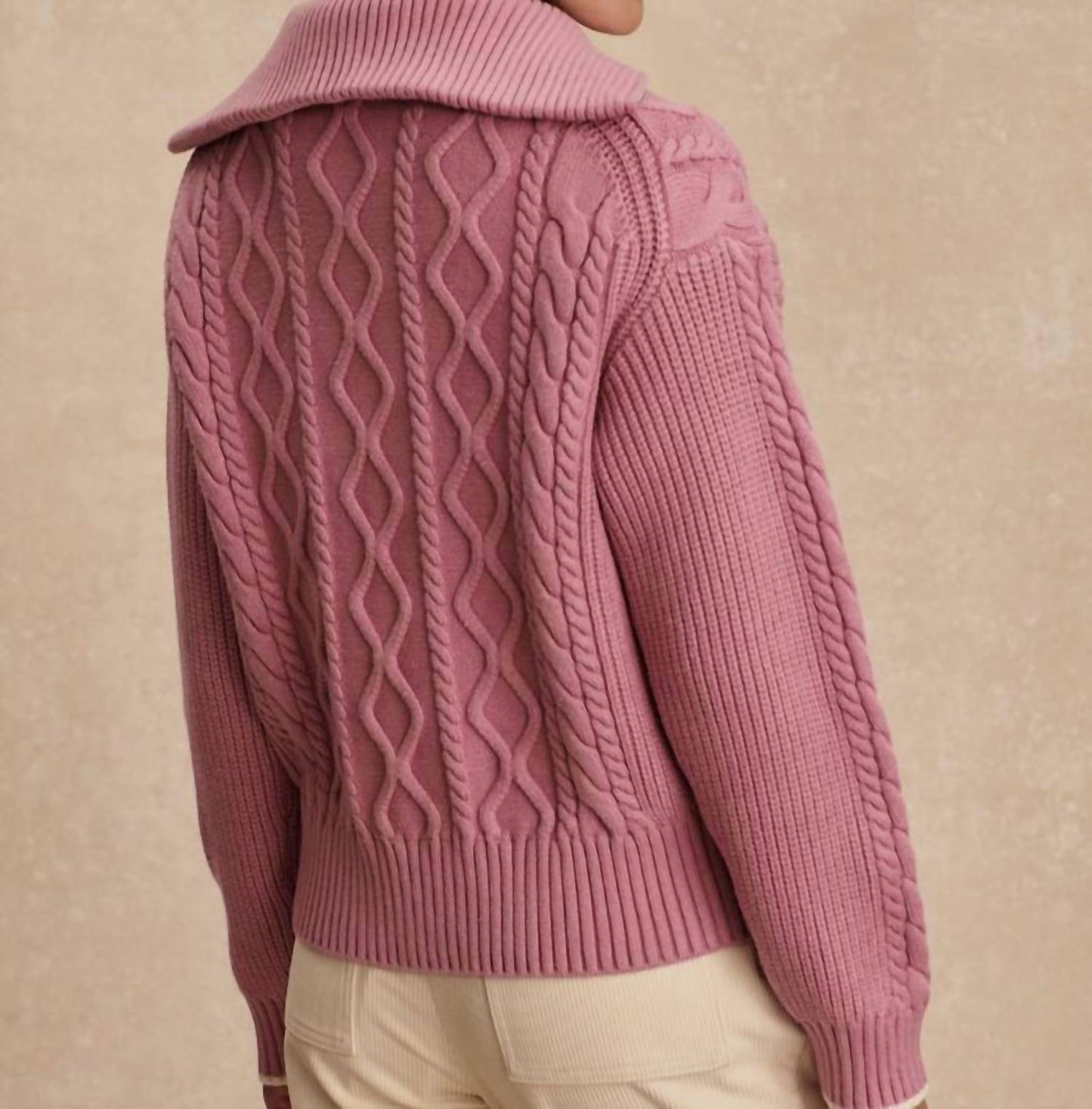Varley - Didi Relaxed Cable Half-zip Knit Sweatshirt