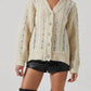 Astr - Nesmarie Lace Embellished Cardigan