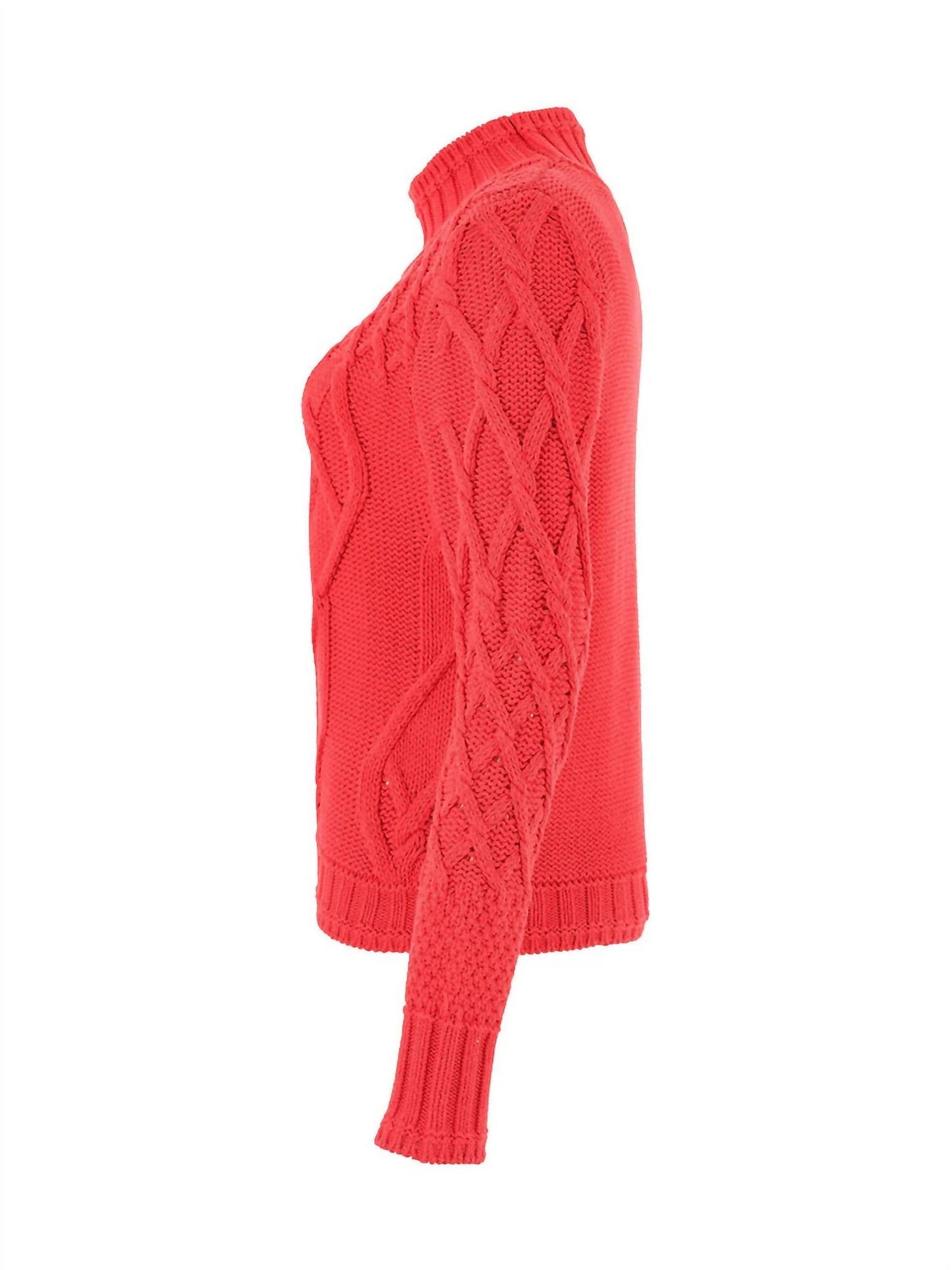 Dolcezza - Women's Knit Cable Pullover Sweater