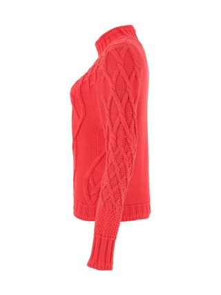 Dolcezza - Women's Knit Cable Pullover Sweater