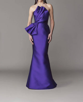 Frascara - Strapless Mother Of The Bride Silk Wool Gown