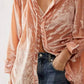 Free People - Marianne Velvet Long Sleeve Shirt