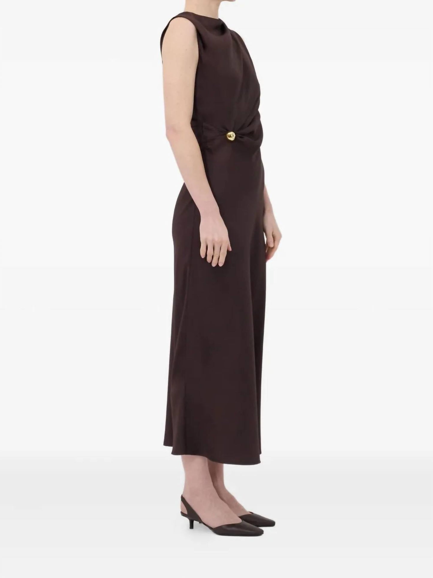 Loulou De Saison - Roan Draped Metal Ornament Dress