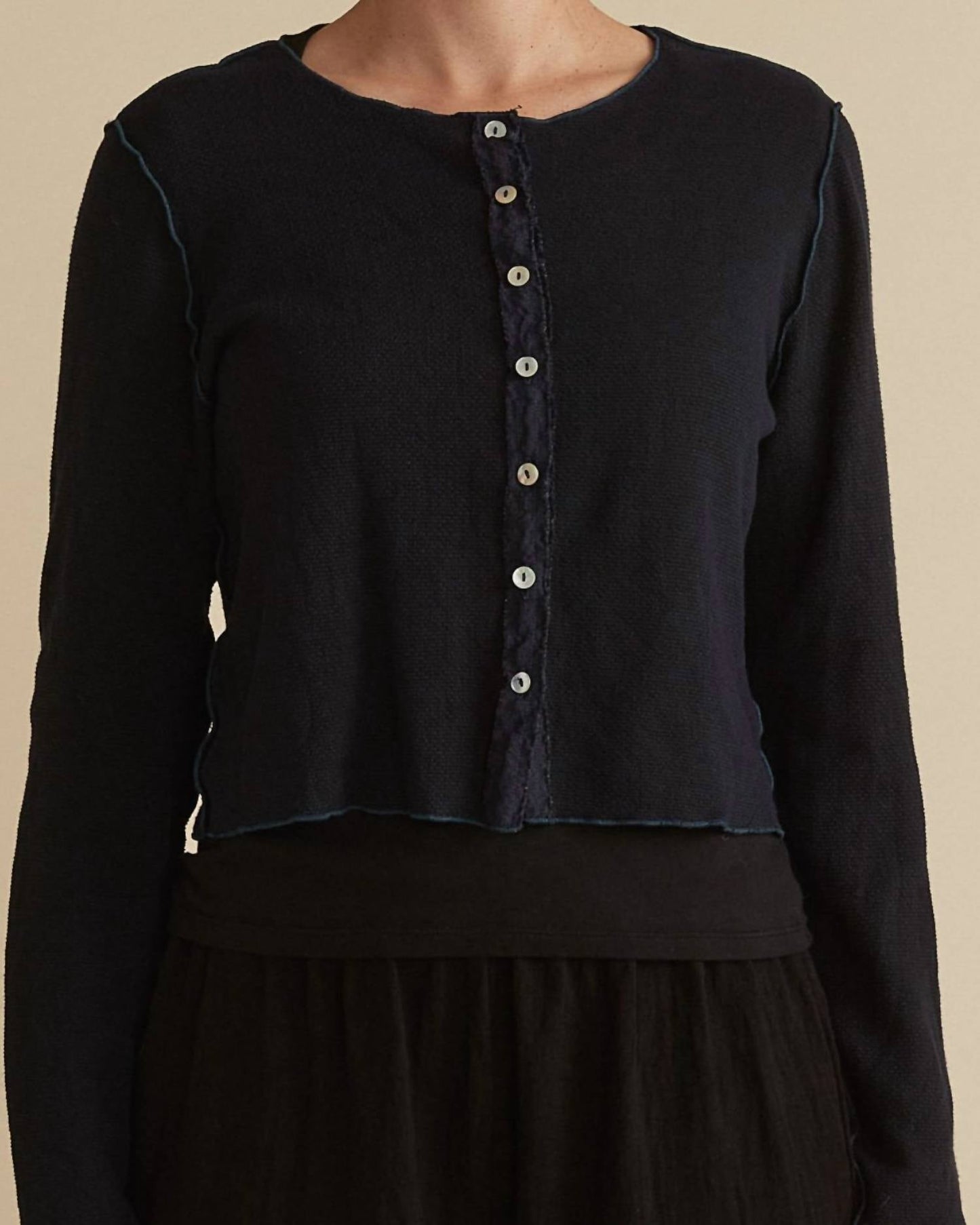 Cut Loose - Button Down Crop Cardigan - Plus