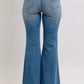 Judy Blue - Vintage Wash Shield Pocket Flare Jean